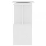fehér szerelt fa sarokasztal 200 x 50 x 76 cm