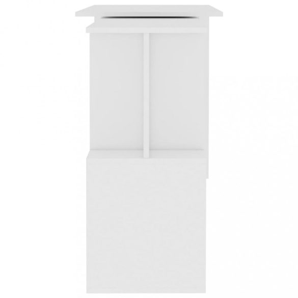 fehér szerelt fa sarokasztal 200 x 50 x 76 cm