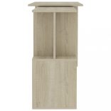 sonoma tölgy színű szerelt fa sarokasztal 200 x 50 x 76 cm