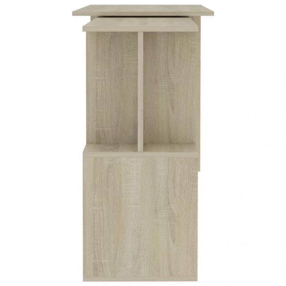 sonoma tölgy színű szerelt fa sarokasztal 200 x 50 x 76 cm