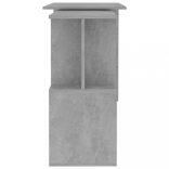 betonszürke szerelt fa sarokasztal 200 x 50 x 76 cm