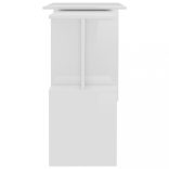 magasfényű fehér szerelt fa sarokasztal 200 x 50 x 76 cm