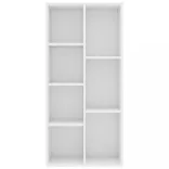 fehér szerelt fa könyvszekrény 50 x 25 x 106 cm