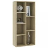 sonoma tölgy színű szerelt fa könyvszekrény 50x25x106 cm