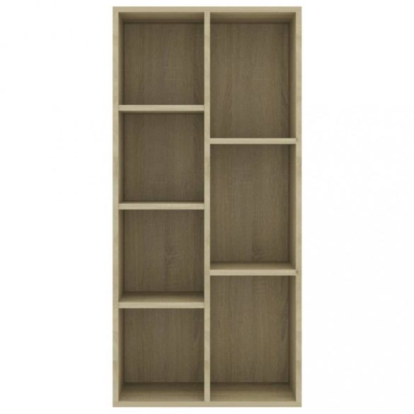 sonoma tölgy színű szerelt fa könyvszekrény 50x25x106 cm