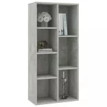 betonszürke szerelt fa könyvszekrény 50 x 25 x 106 cm