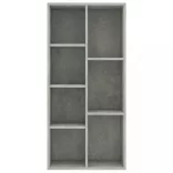 betonszürke szerelt fa könyvszekrény 50 x 25 x 106 cm