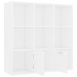 fehér szerelt fa könyvszekrény 98 x 30 x 98 cm