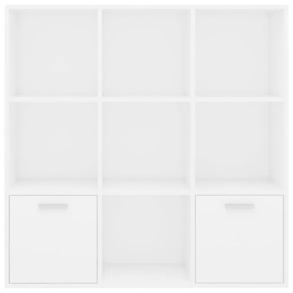 fehér szerelt fa könyvszekrény 98 x 30 x 98 cm