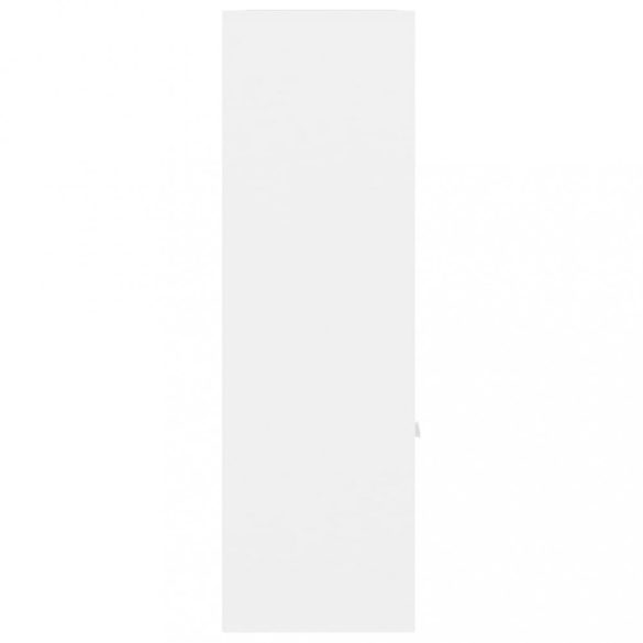 fehér szerelt fa könyvszekrény 98 x 30 x 98 cm