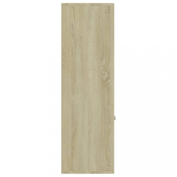 sonoma tölgy színű szerelt fa könyvszekrény 98 x 30 x 98 cm