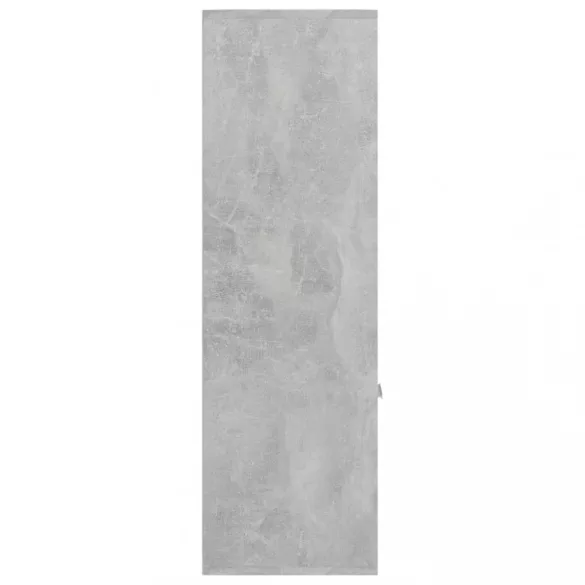 betonszürke szerelt fa könyvszekrény 98 x 30 x 98 cm