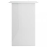 magasfényű fehér szerelt fa íróasztal 90 x 50 x 74 cm