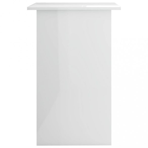 magasfényű fehér szerelt fa íróasztal 90 x 50 x 74 cm