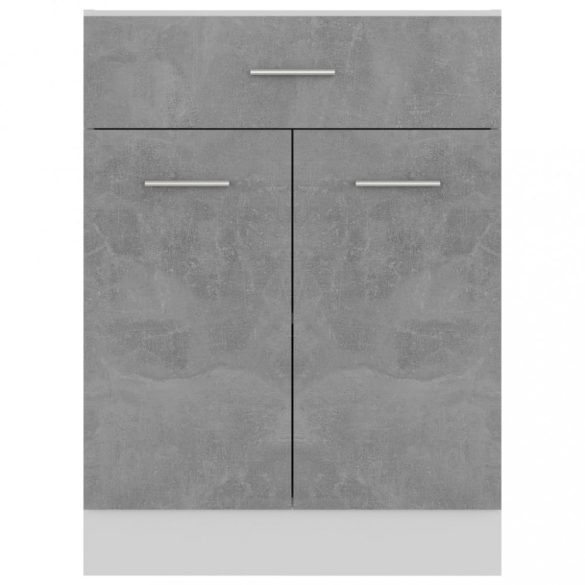 betonszürke szerelt fa fiókos alsószekrény 60 x 46 x 81,5 cm