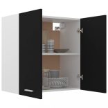 “Lyon” fekete szerelt fa függő szekrény 60 x 31 x 60 cm