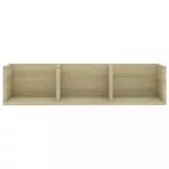 sonoma tölgy szerelt fa CD-tartó fali polc 75x18x18 cm