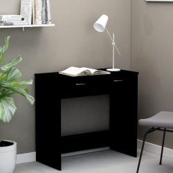 fekete forgácslap íróasztal 80 x 40 x 75 cm