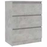 betonszürke szerelt fa tálalószekrény 60 x 35 x 76 cm