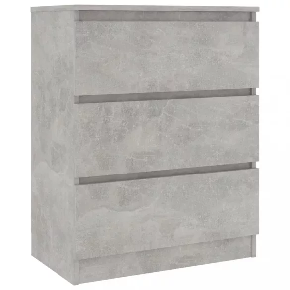 betonszürke szerelt fa tálalószekrény 60 x 35 x 76 cm