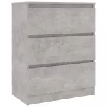 betonszürke szerelt fa tálalószekrény 60 x 35 x 76 cm