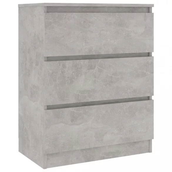 betonszürke szerelt fa tálalószekrény 60 x 35 x 76 cm