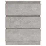 betonszürke szerelt fa tálalószekrény 60 x 35 x 76 cm