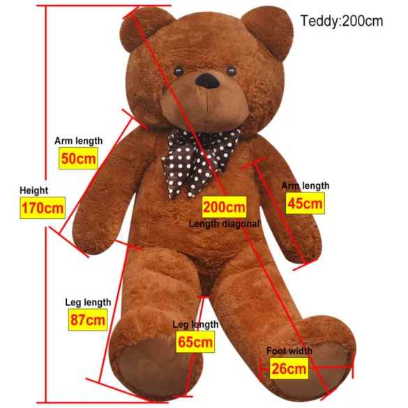 barna plüssmackó 170 cm