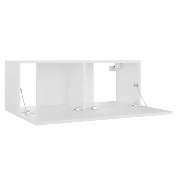 fehér szerelt fa TV-szekrény 80 x 30 x 30 cm