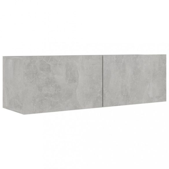betonszürke szerelt fa TV-szekrény 100 x 30 x 30 cm