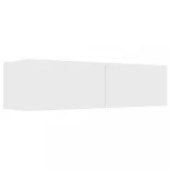 fehér szerelt fa TV-szekrény 120 x 30 x 30 cm