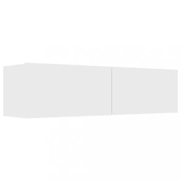 fehér szerelt fa TV-szekrény 120 x 30 x 30 cm