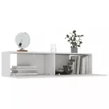 fehér szerelt fa TV-szekrény 120 x 30 x 30 cm