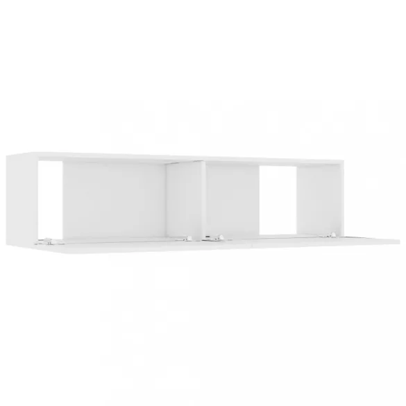 fehér szerelt fa TV-szekrény 120 x 30 x 30 cm