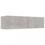 betonszürke szerelt fa TV-szekrény 120 x 30 x 30 cm
