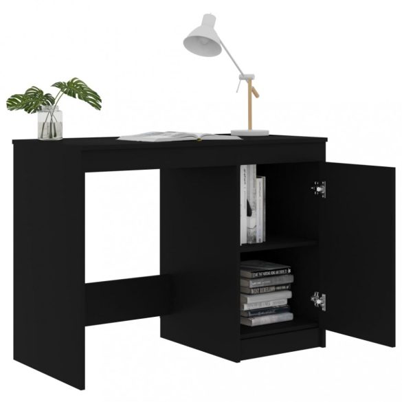 fekete szerelt fa íróasztal 100 x 50 x 76 cm