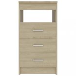 sonoma tölgy színű szerelt fa fiókos szekrény 40 x 50 x 76 cm