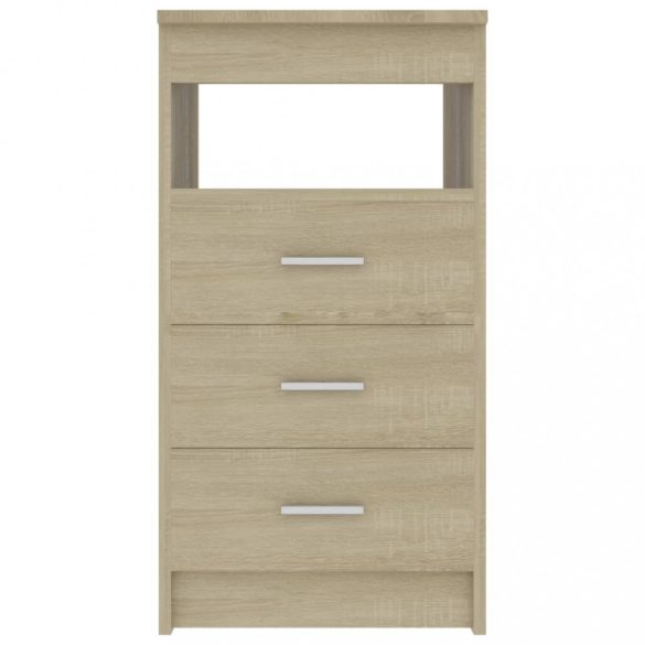 sonoma tölgy színű szerelt fa fiókos szekrény 40 x 50 x 76 cm