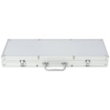 pókerkészlet 500 lézeres alumíniumzsetonnal