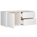 fehér szerelt fa TV-szekrény 80 x 34 x 36 cm