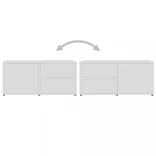 fehér szerelt fa TV-szekrény 80 x 34 x 36 cm