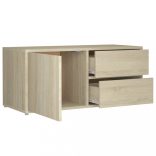 sonoma tölgy színű szerelt fa TV-szekrény 80 x 34 x 36 cm