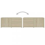 sonoma tölgy színű szerelt fa TV-szekrény 80 x 34 x 36 cm