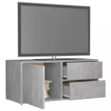 betonszürke szerelt fa TV-szekrény 80 x 34 x 36 cm