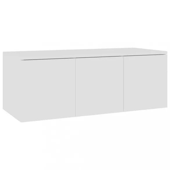 fehér szerelt fa TV-szekrény 80 x 34 x 30 cm