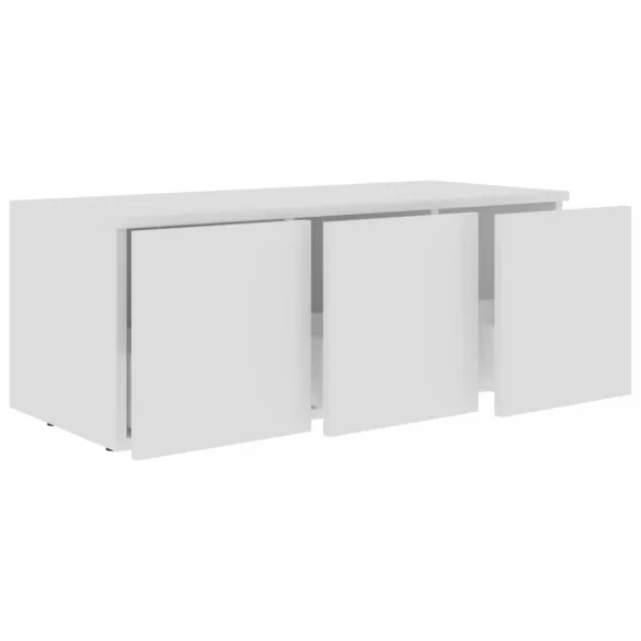 fehér szerelt fa TV-szekrény 80 x 34 x 30 cm