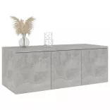 betonszürke szerelt fa TV-szekrény 80 x 34 x 30 cm