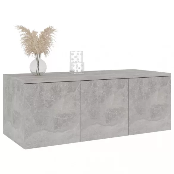 betonszürke szerelt fa TV-szekrény 80 x 34 x 30 cm