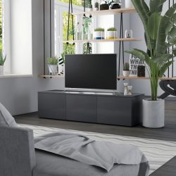 szürke szerelt fa TV-szekrény 120 x 34 x 30 cm