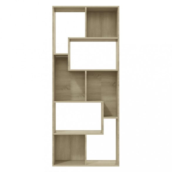 sonoma tölgy színű szerelt fa könyvszekrény 67 x 24 x 161 cm
